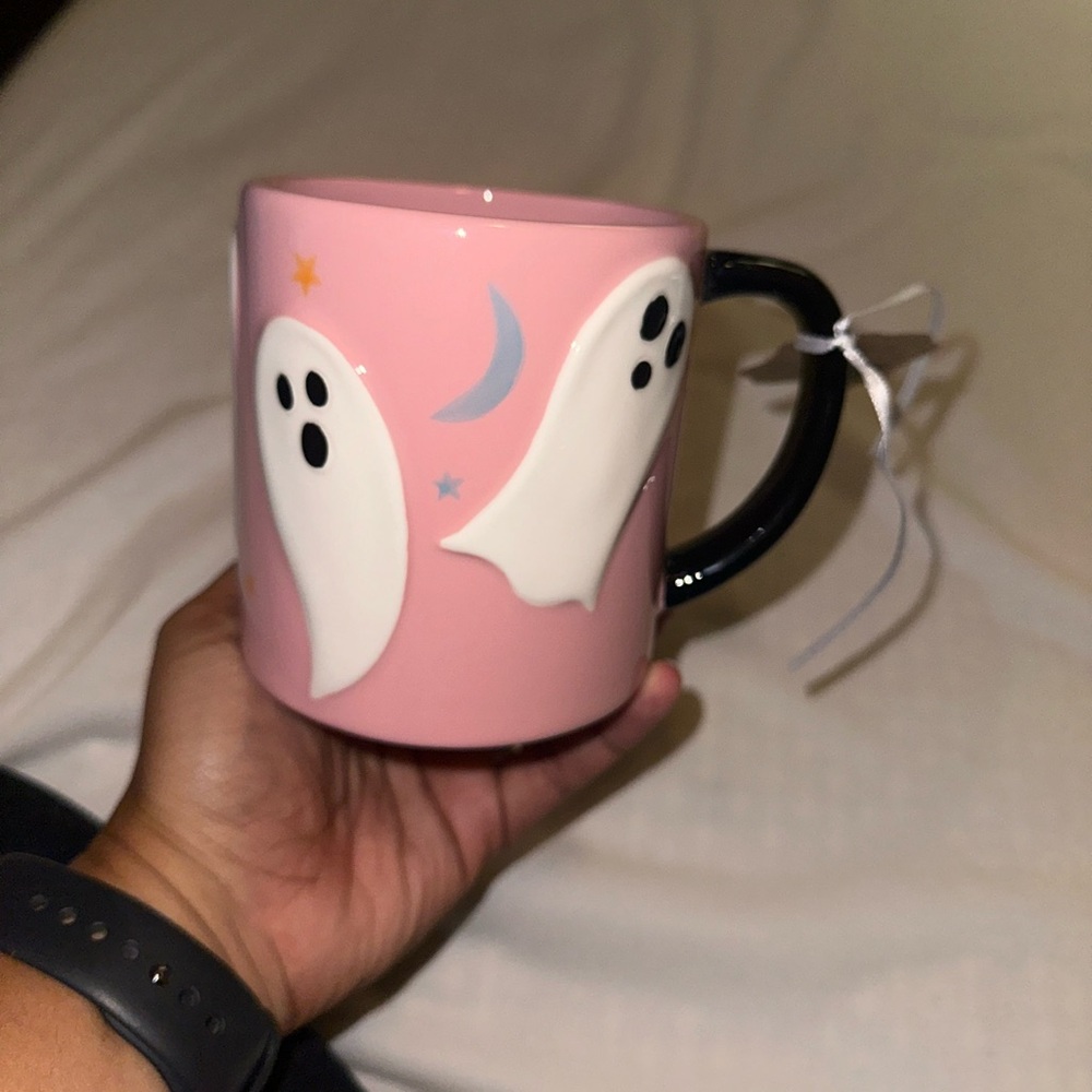 Pink halloween ghost mug ☕️🩷